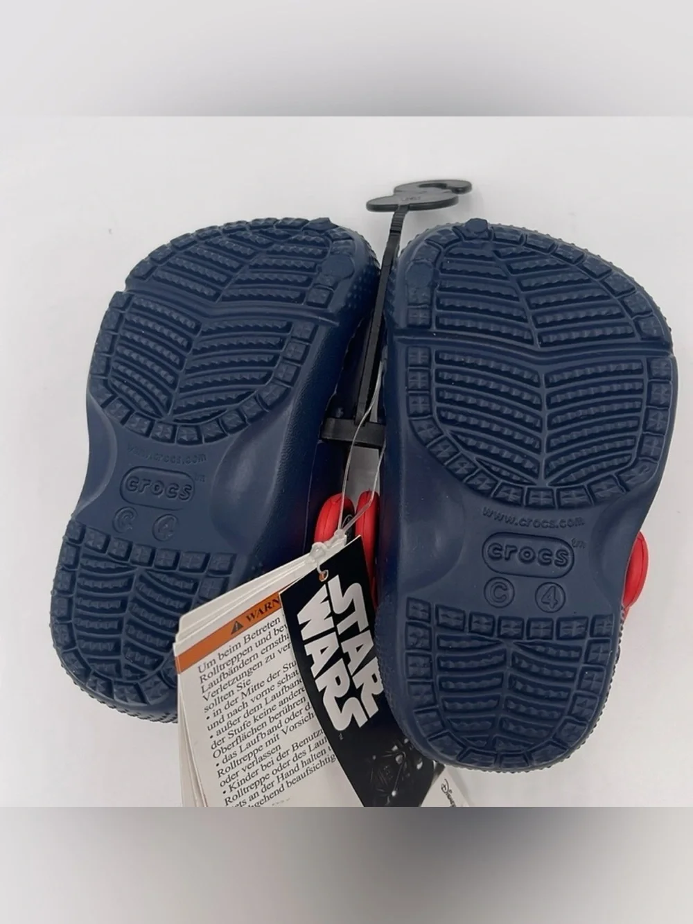 NWT Star Wars Kids Navy and Red Clog Sandals with Darth Vader Graphic Sz4